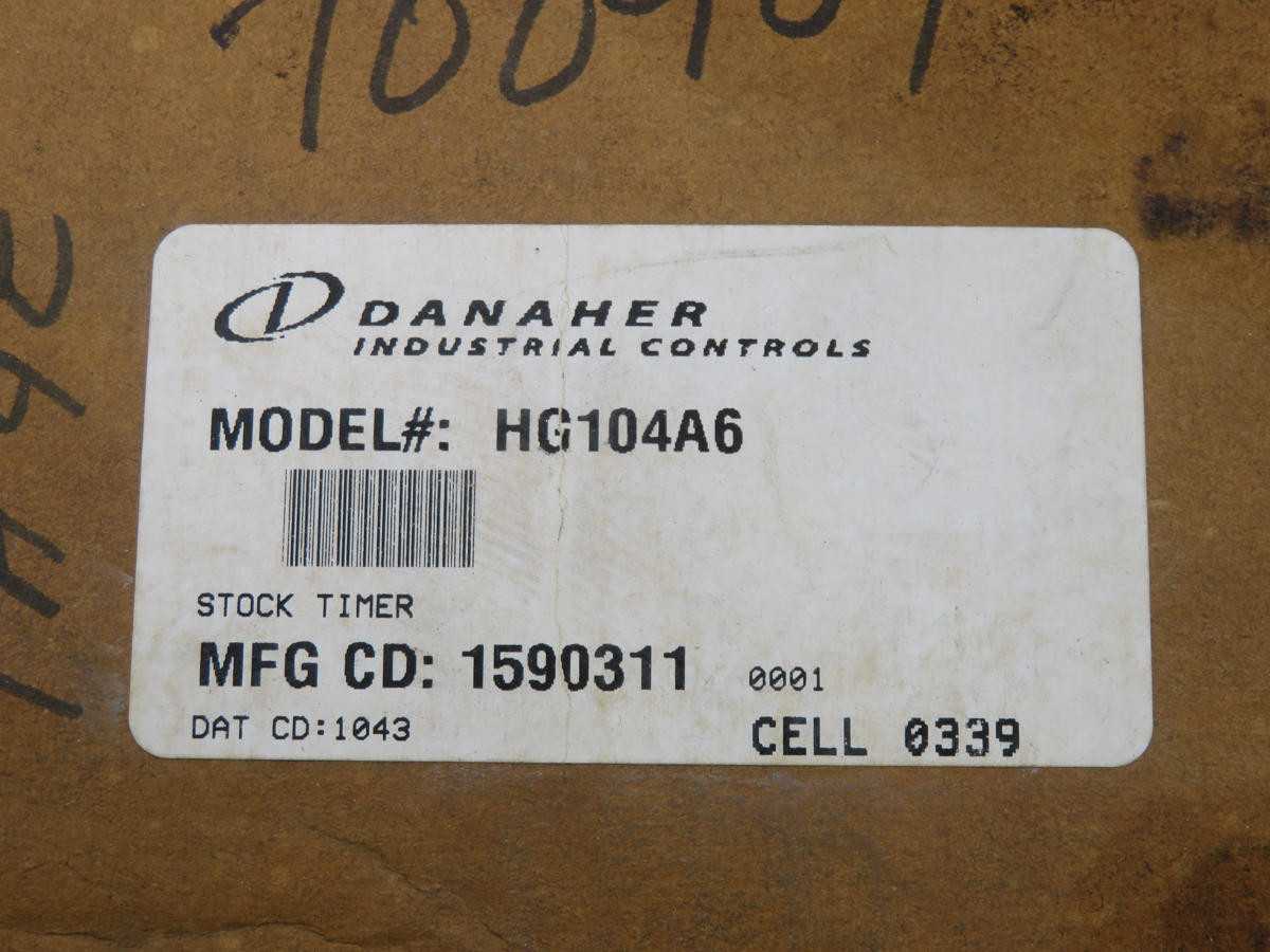 DANAHER HG104A6 REPEAT CYCLE TIMER T242519 - ELECTRICAL TIMERS