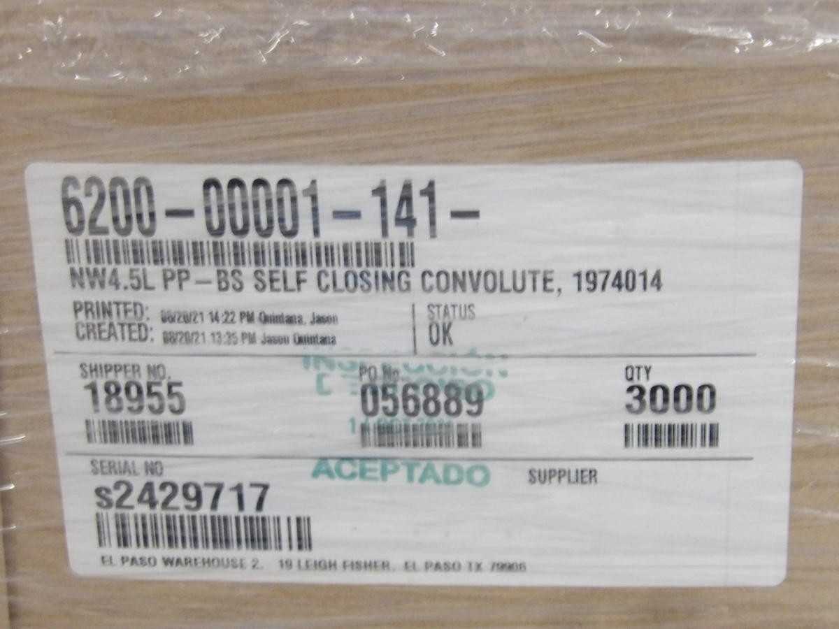 TIANHAI NW4.5L PP-BS SELF CLOSING BLACK WIRE CONDUIT TUBING 6000 FT T195360 - CONDUIT