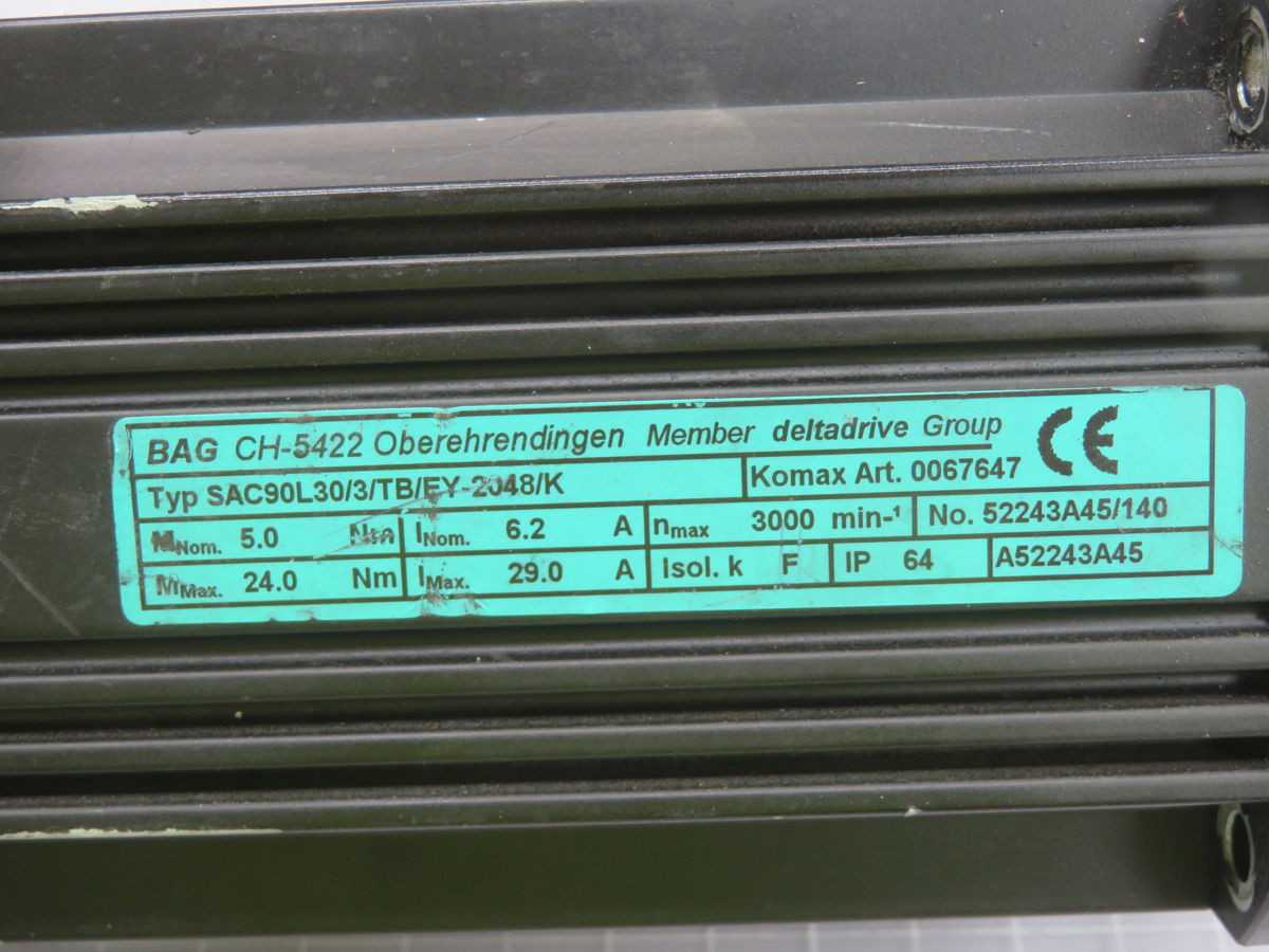 GMB SAC90L30/3/TB/EY-204 SERVO MOTOR T246425 - SERVO