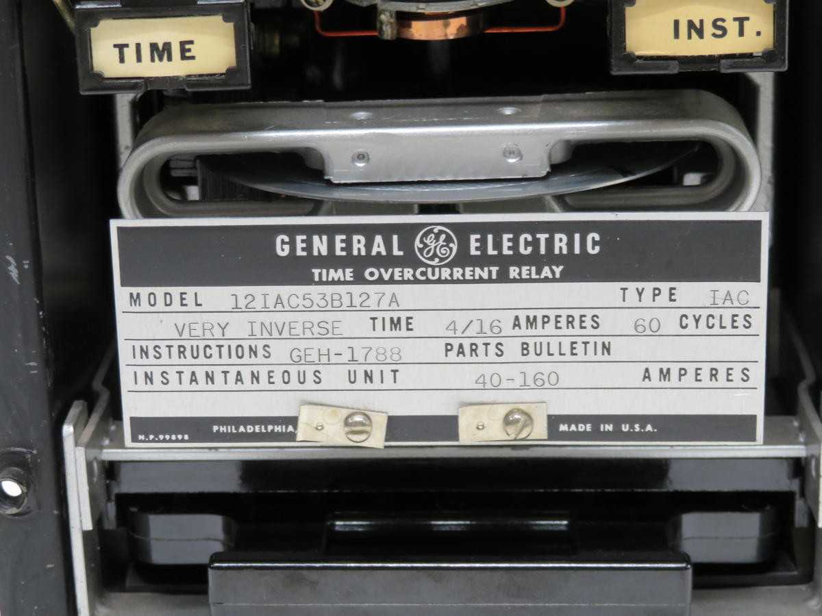 GE 12IAC53B127A Type IAC Time Overcurrent Relay T210305 - ELECTRICAL COMPONENTS