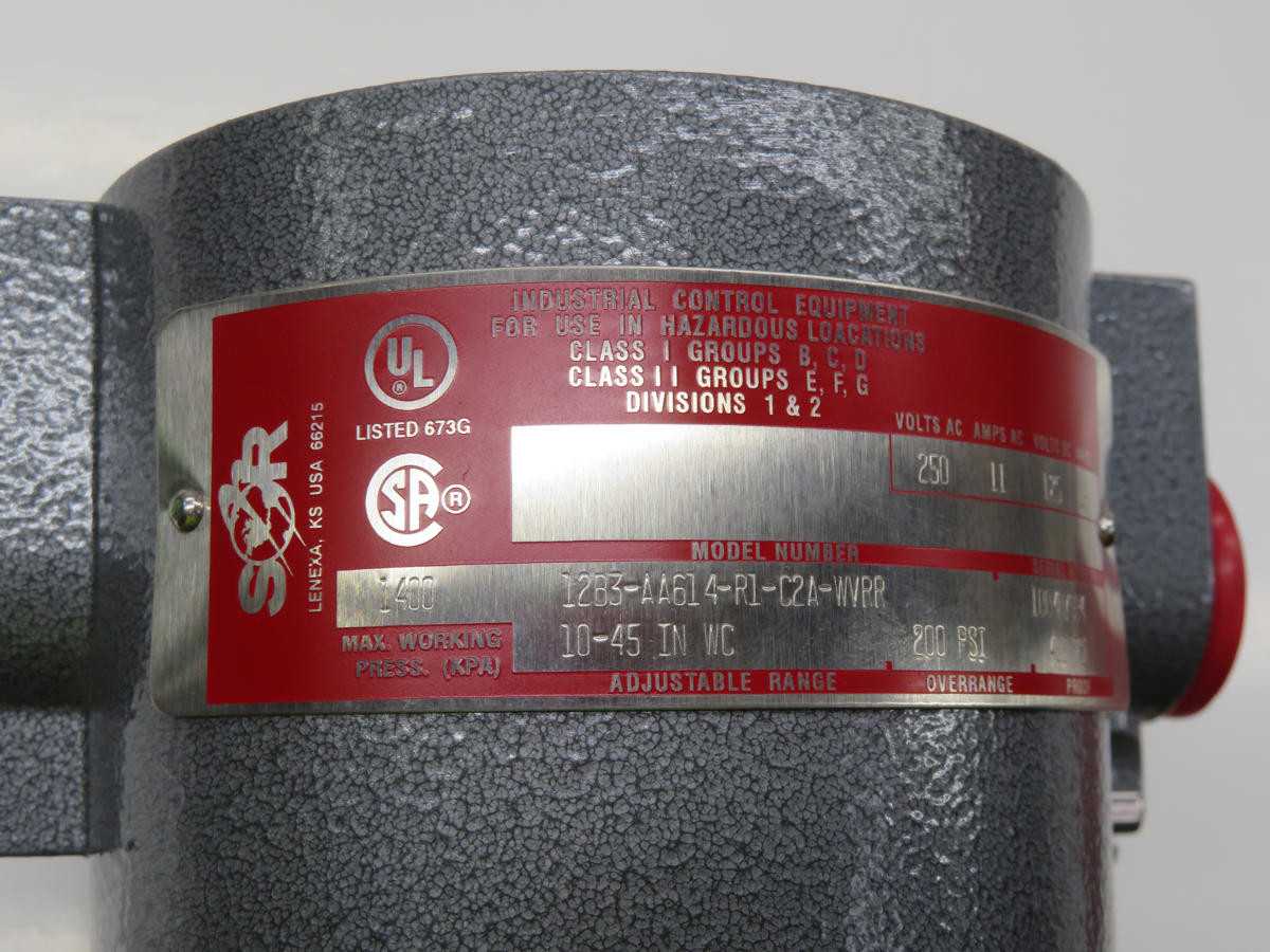 SOR 12B3-AA614-R1-C2A-WVRR PRESSURE SWITCH T238542 - PRESSURE MEASUREMENT