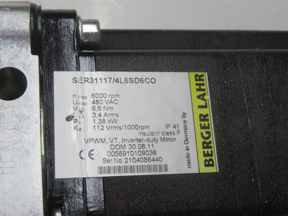 Berger Lahr SER31117/4L6SD6CO Servo With Gear T251802 - SERVO MOTORS