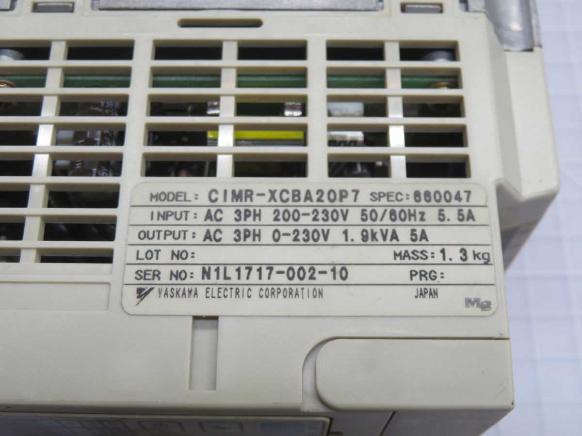 YASKAWA CIMR-XCBA20P7 DRIVE INVERTER T256509 - AC VFD DRIVES