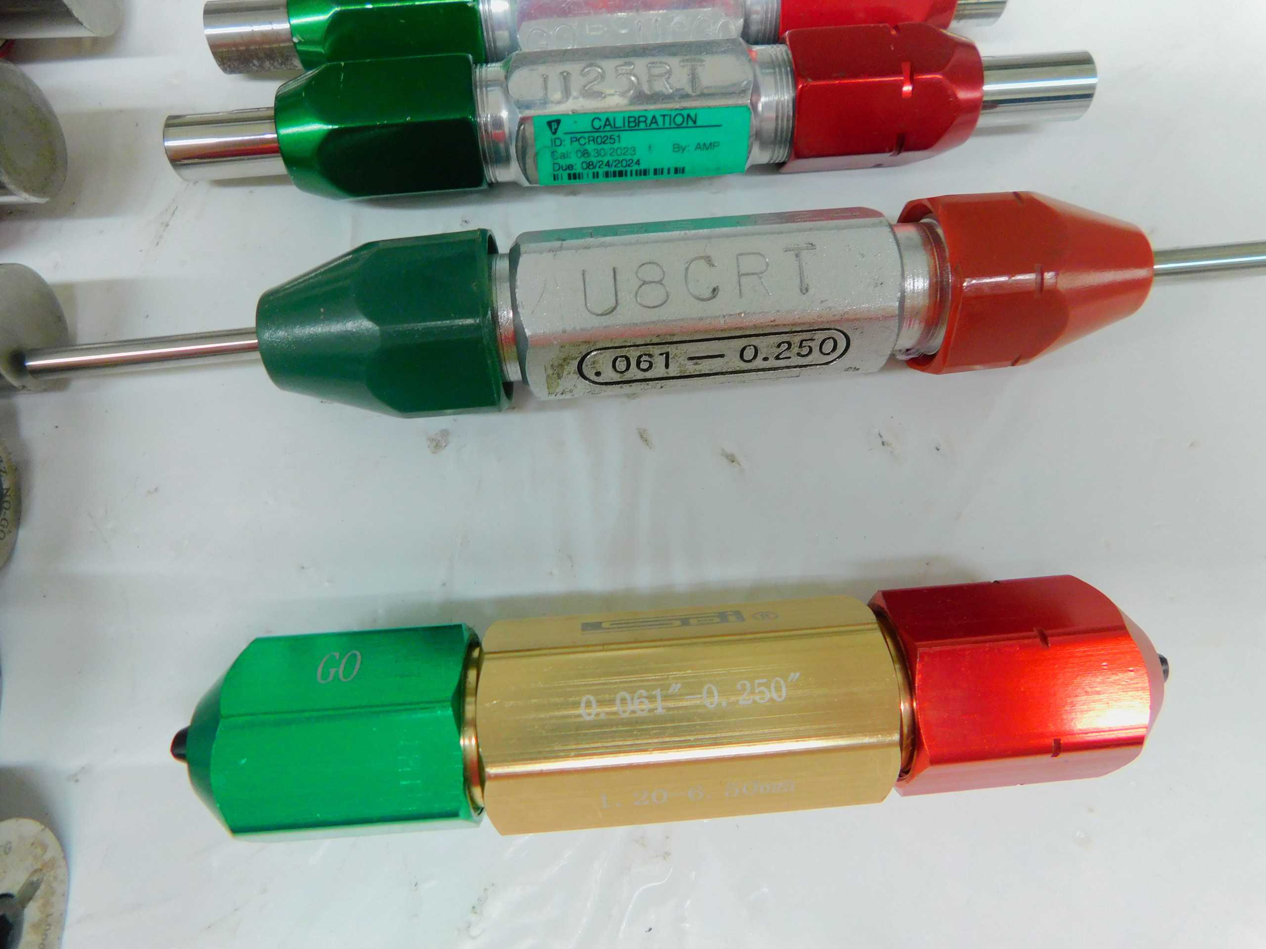 Lot Of 17 Burndy Mixed Go-No-Go Pin Gauges In Various Sizes - MAGNETIC THICKNESS GAUGES
