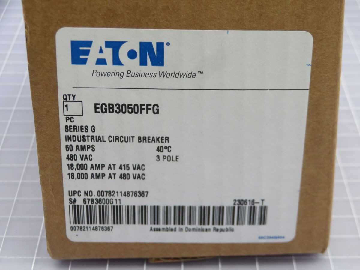 EATON EGB3050FFG SERIES G COMPLETE MOLDED CASE CIRCUIT BREAKER T246172 - CIRCUIT BREAKERS