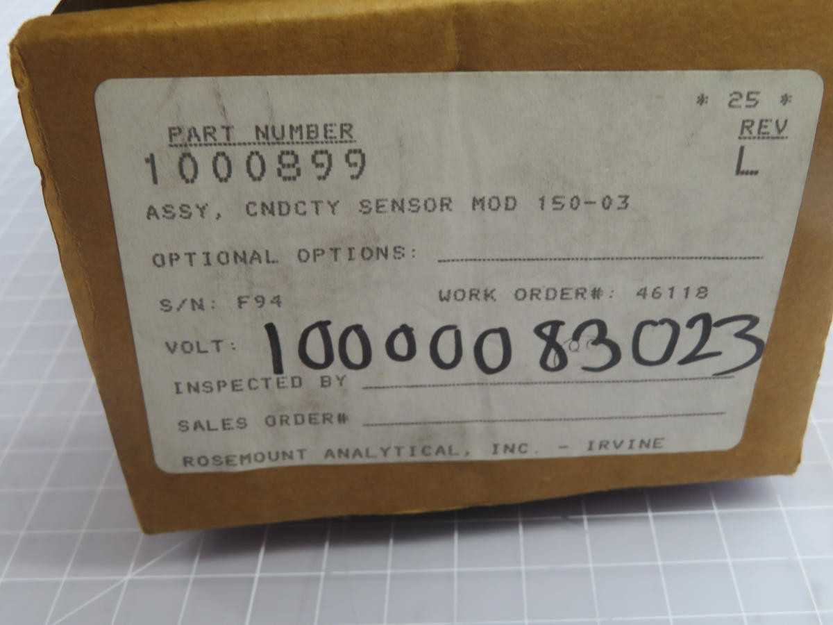 ROSEMOUNT 150-03 SUBMERSION CONDUCTIVITY SENSOR T216476 - CONDUCTIVITY MEASUREMENT