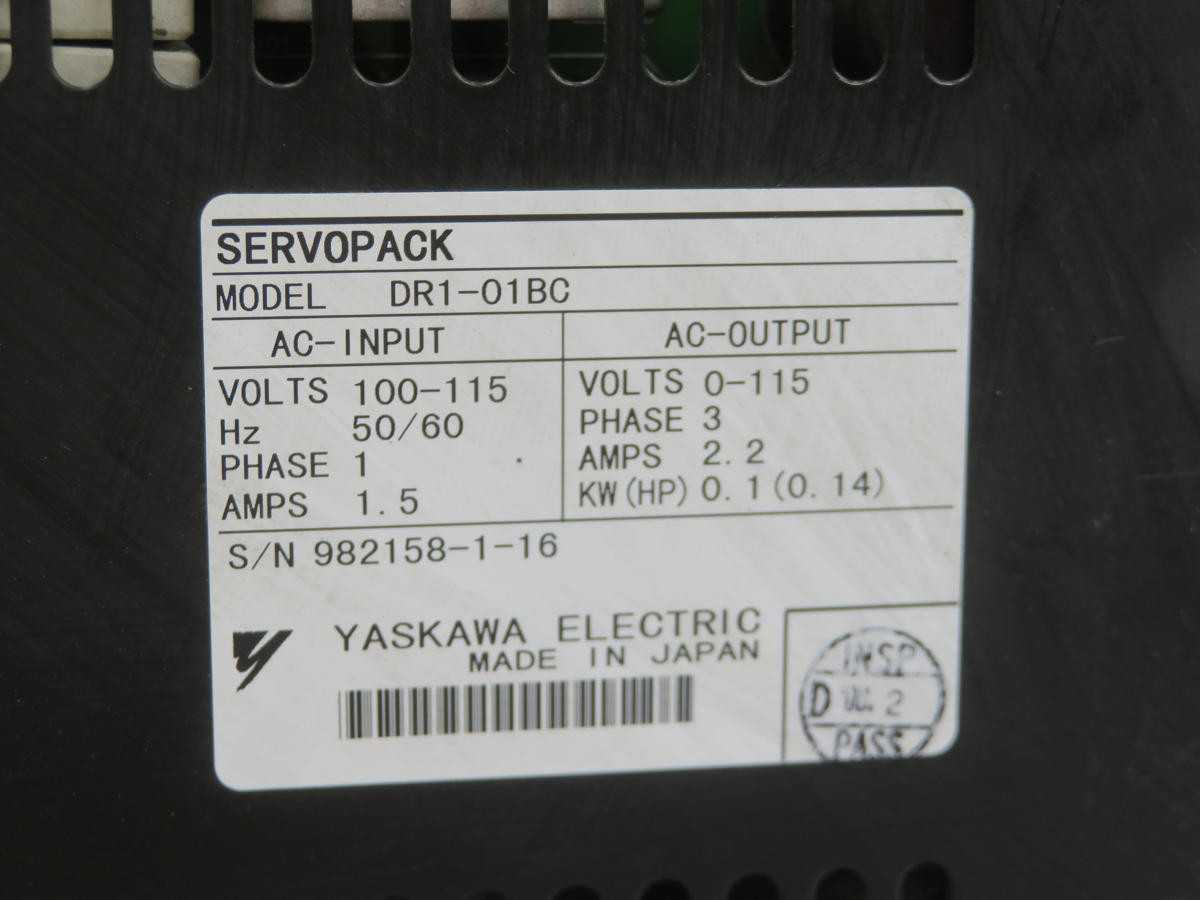 YASKAWA DR1-01BC SERVOPACK T244590 - SERVO