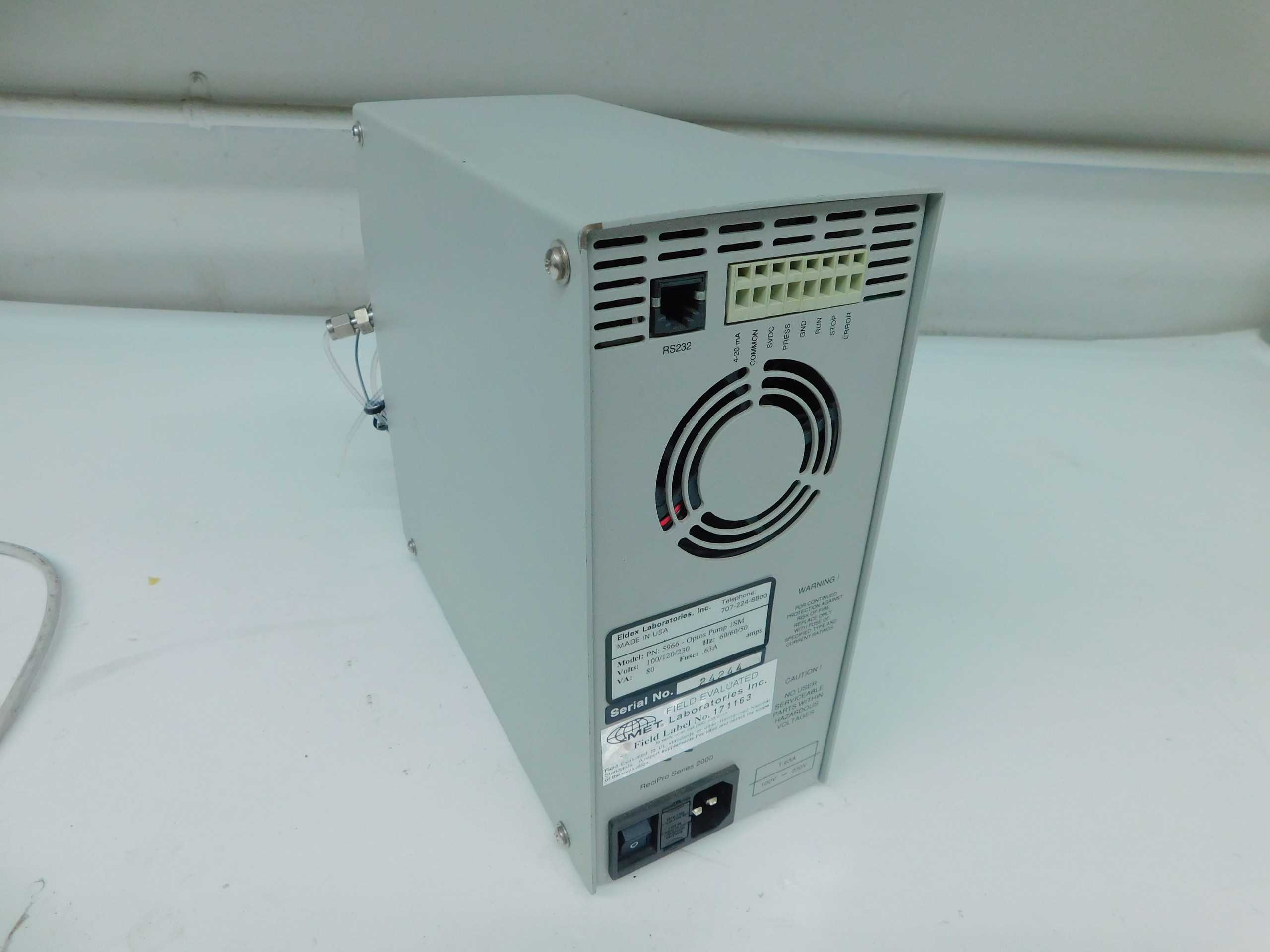 Eldex 5966 Optos High Pressure Piston Metering Pump 6000 PSI, 5 mL/Min - METERING PUMP