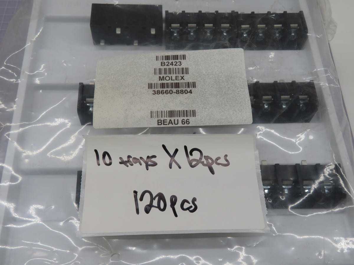 Lot Of 120 Molex 38660-8804 SR BTS Connectors For Reliable Connections - TERMINAL BLOCKS