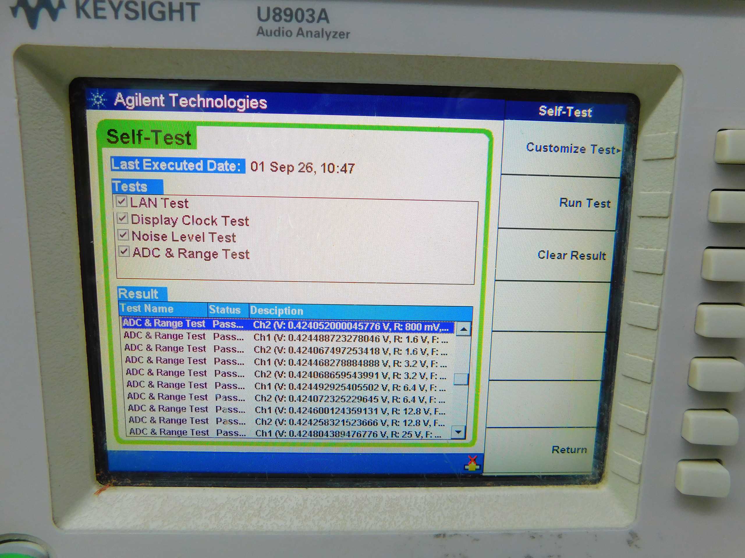 KEYSIGHT U8903A AUDIO ANALYZER 10HZ-100KHZ - ELECTRICAL TESTING EQUIPMENT