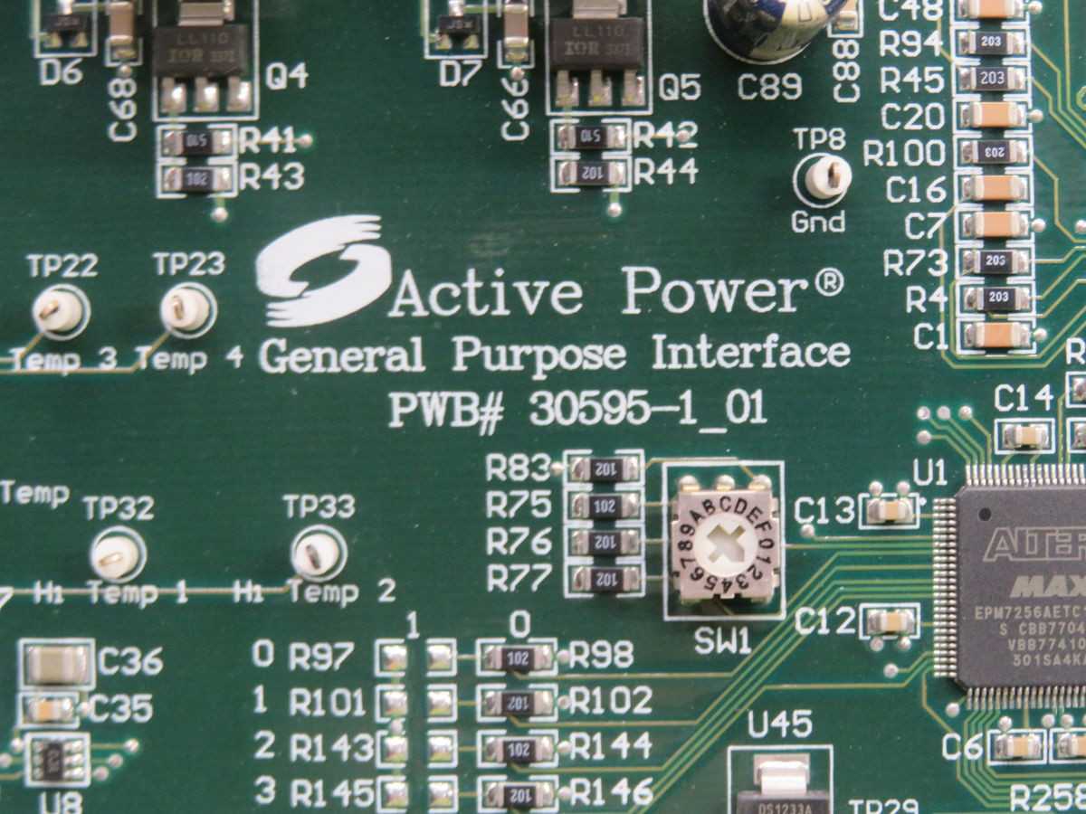 Active Power General Purpose Interface T260749 Model 30595-1_01 30594-1 - PCB CIRCUIT BOARDS