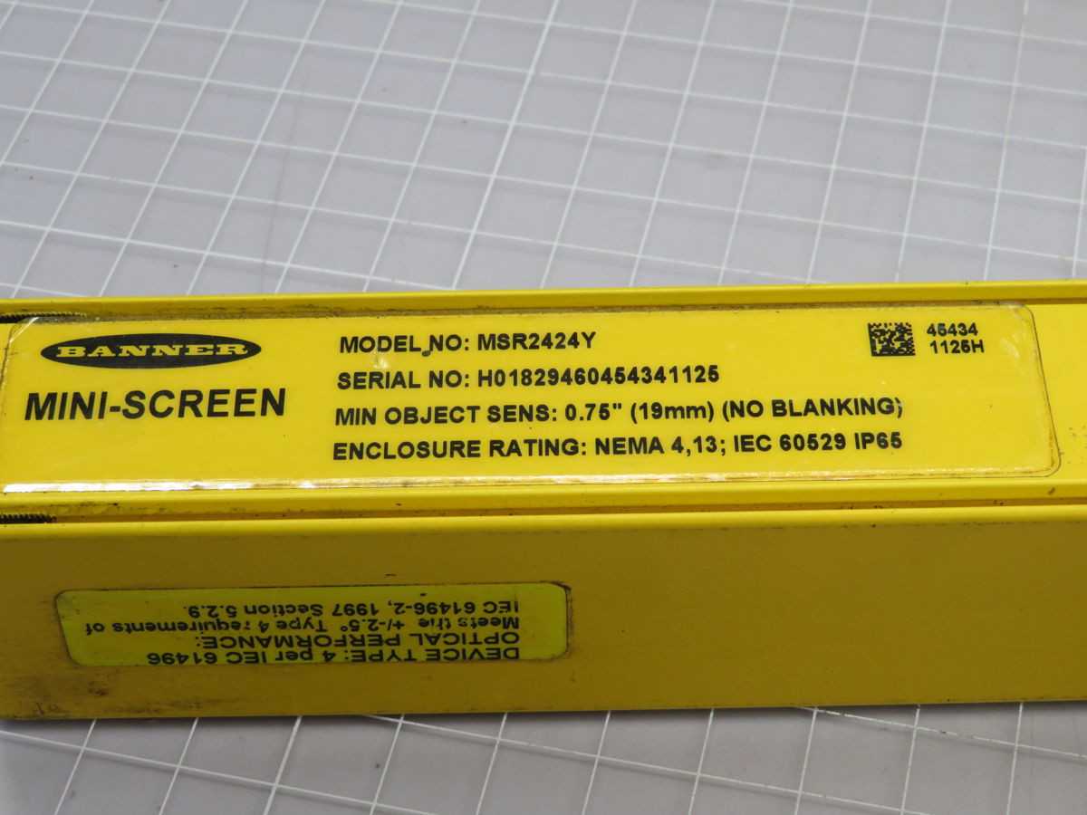 BANNER MSR2424Y SAFETY LIGHT CURTAIN T259184 - SENSORS