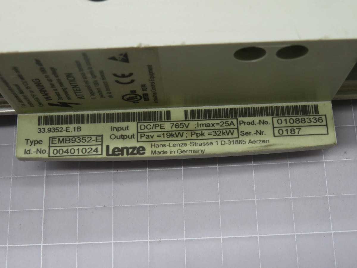LENZE EMB9352-E INVERTER BRAKING MODULE T221314 - POWER INVERTERS