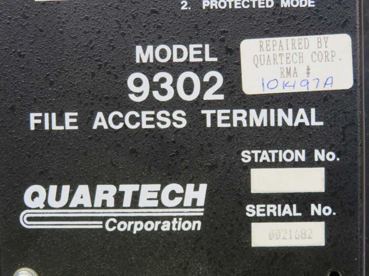 Quartech 9302 OIT Board / Module T217320 - High Performance Industrial Solution - PLC MODULES