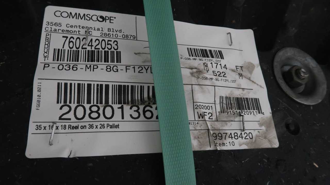 COMMSCOPE P-036-MP-8G-F12YL 760242053 FIBER OPTIC CABLE SINGLE MODE 36F 1714FT - FIBER OPTIC CABLE