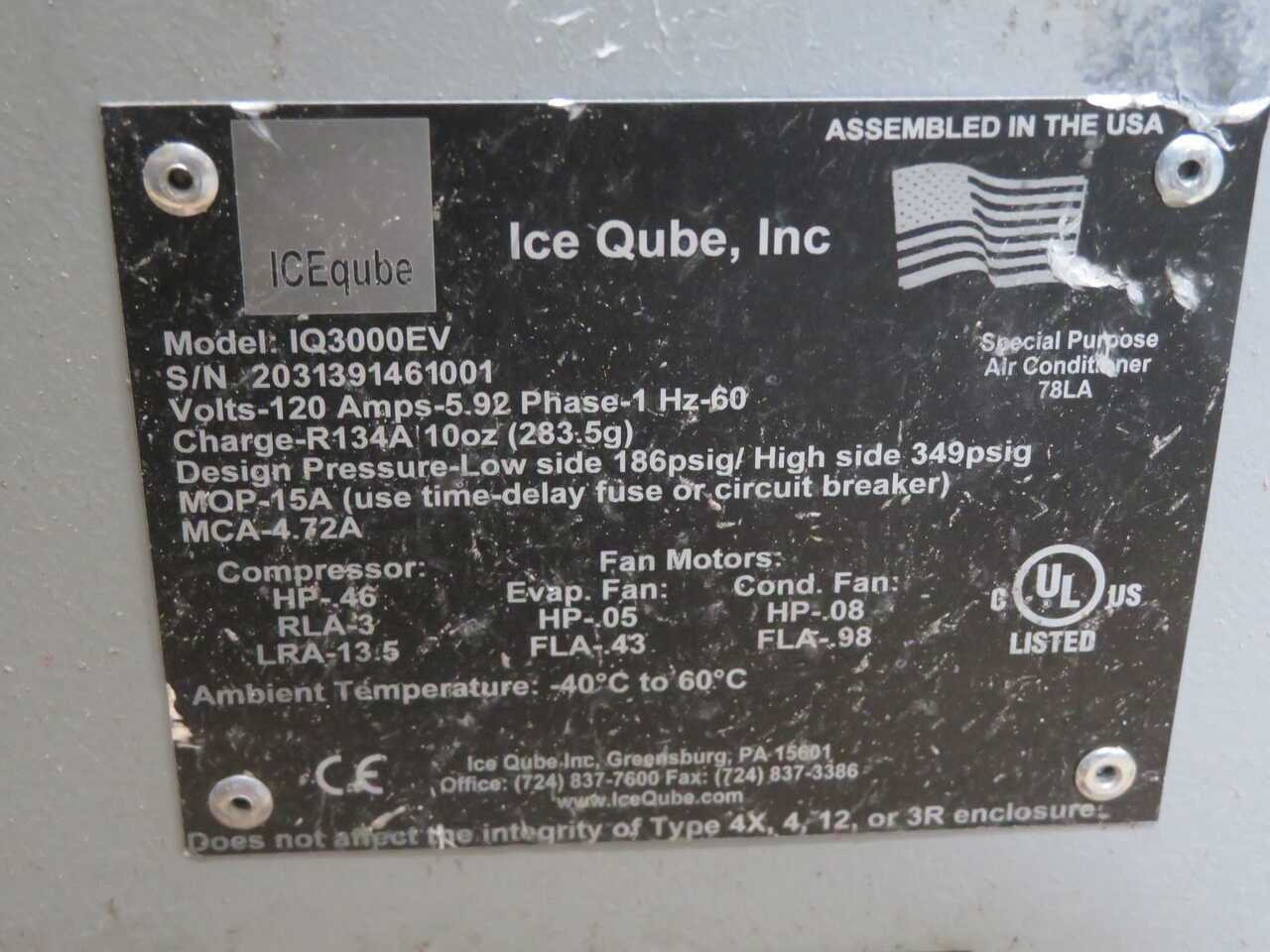ICE QUBE IQ3000EV AIR CONDITIONER - ELECTRICAL PANEL AIR CONDITIONERS