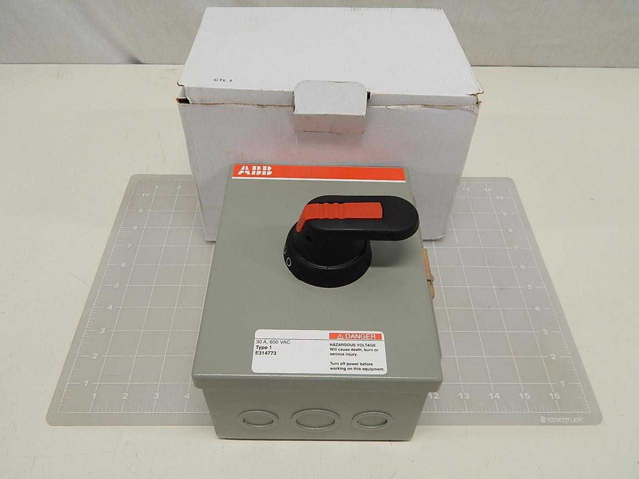 ABB ASEA BROWN BOVERI 1SCA022823R9650 EOT 30U3M1-P E314773 30 A DISCONNECT SWITCH T69742 - DISCONNECT SWITCHES
