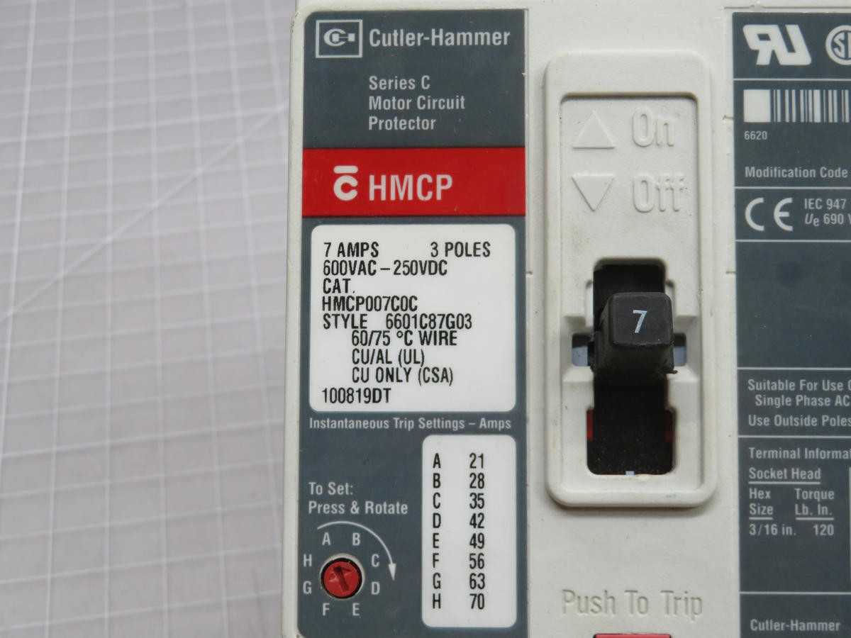 WESTINGHOUSE HMCP007COC 3-POLE CIRCUIT BREAKER T208101 - CIRCUIT BREAKERS