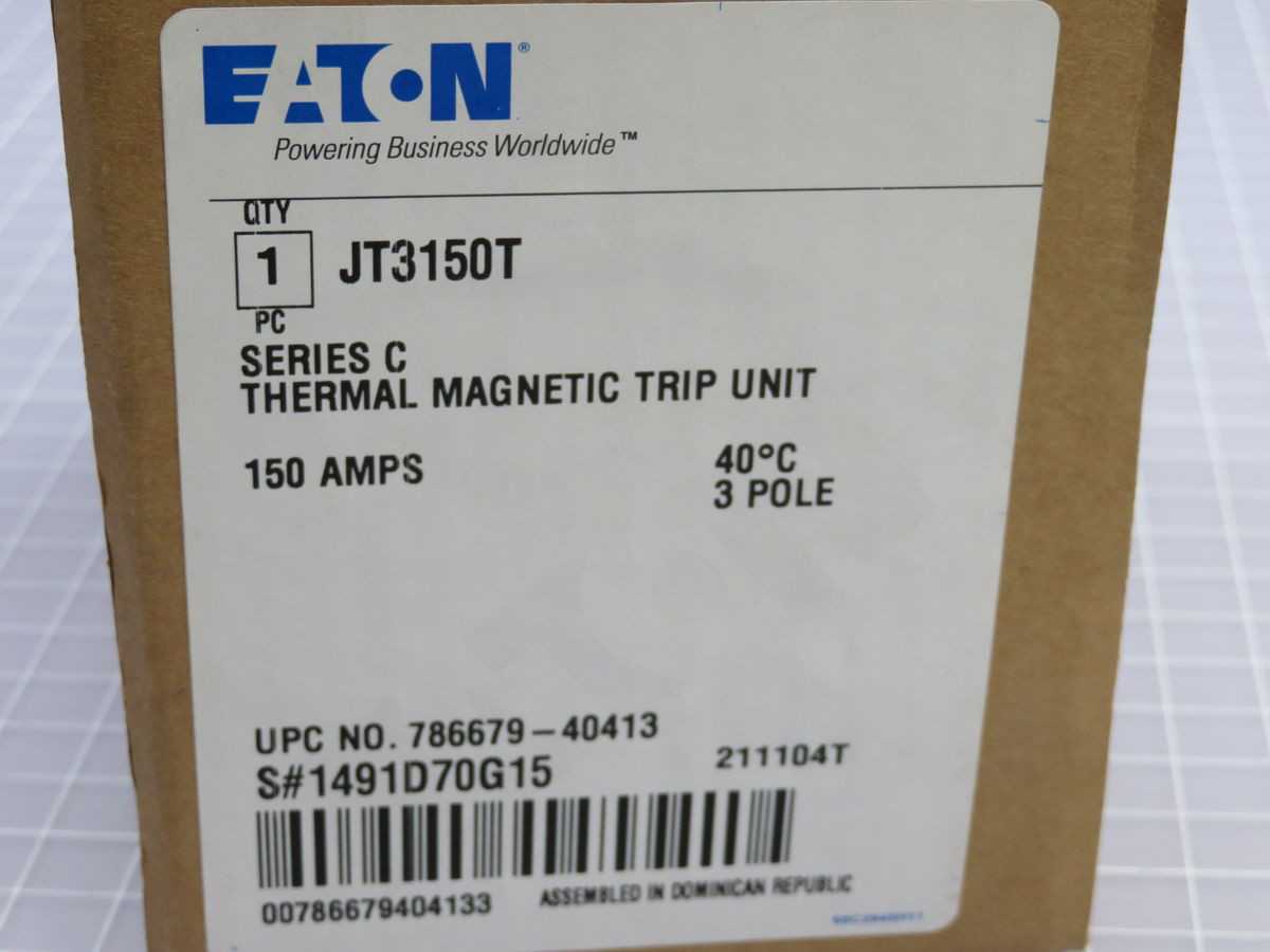 Eaton JT3150T Thermal Magnetic Trip Unit T252187 - CIRCUIT BREAKERS