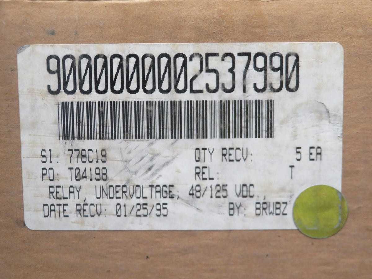 BBC 211R4175 CIRCUIT SHEILD UNDERVOLTAGE RELAY T202339 - PROTECTION RELAY