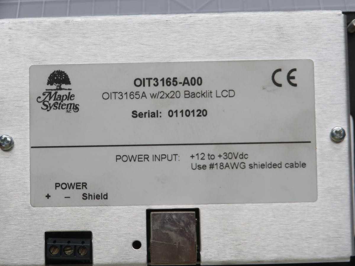 Maple Systems OIT-3165-A00 Operator Interface Plus12 T13247 T203513 - OPERATOR INTERFACE PANELS