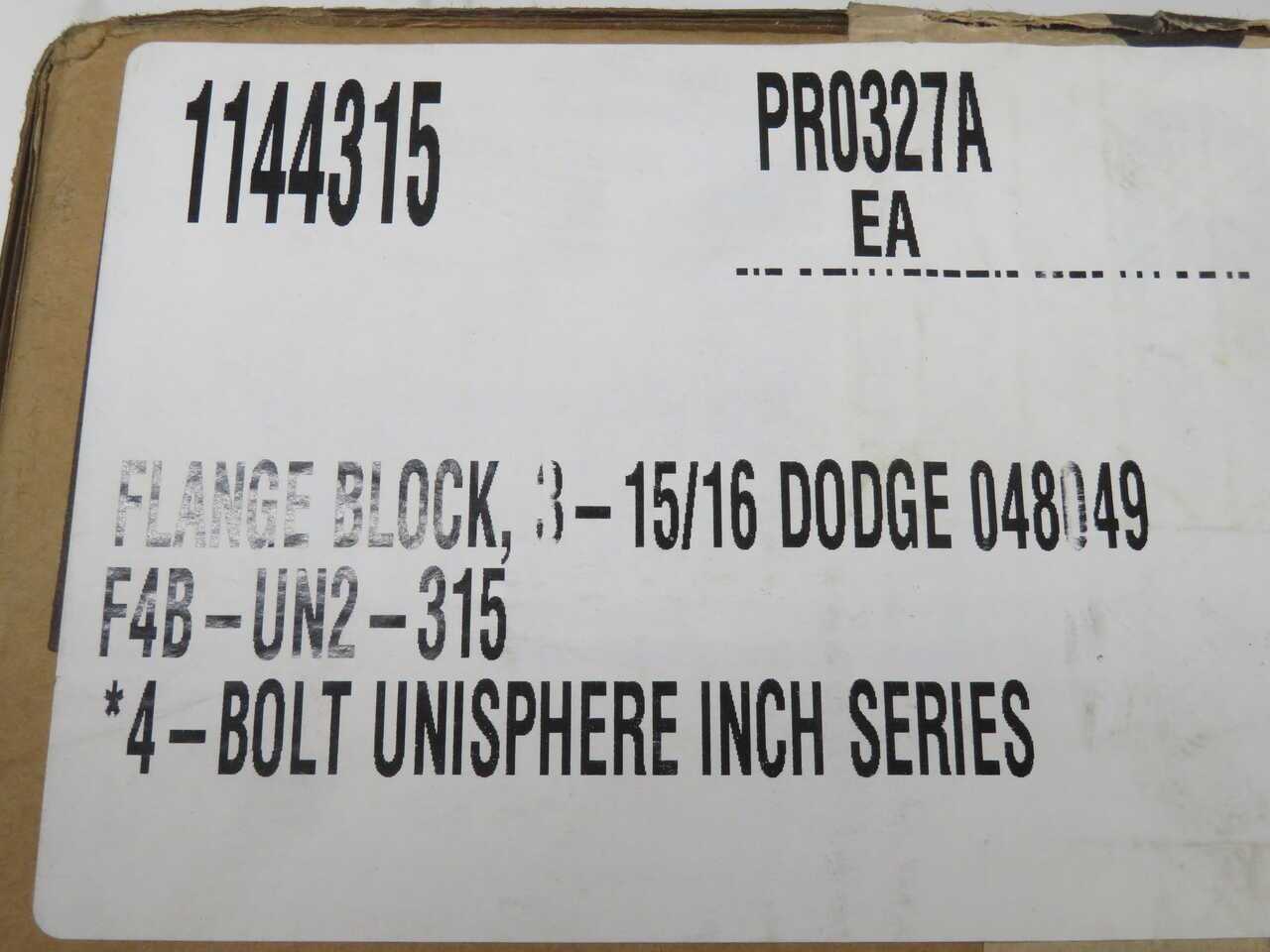 Dodge 3-15/16 Inch Flange Block Bearing - Model 048049 - FLANGE BEARING