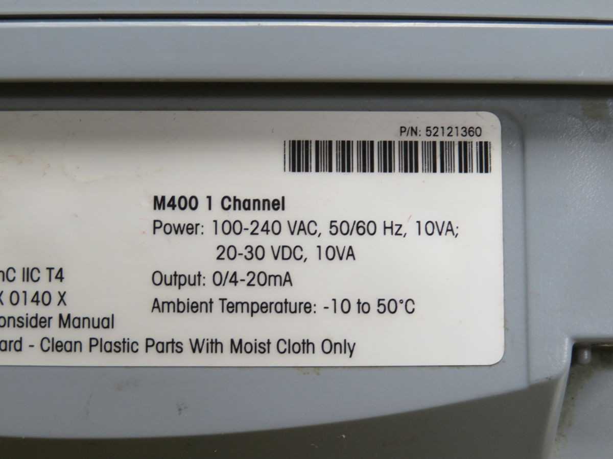 METTLER TOLEDO 52121360 CONDUCTIVITY TRANSMITTER T247668 - CONDUCTIVITY MEASUREMENT