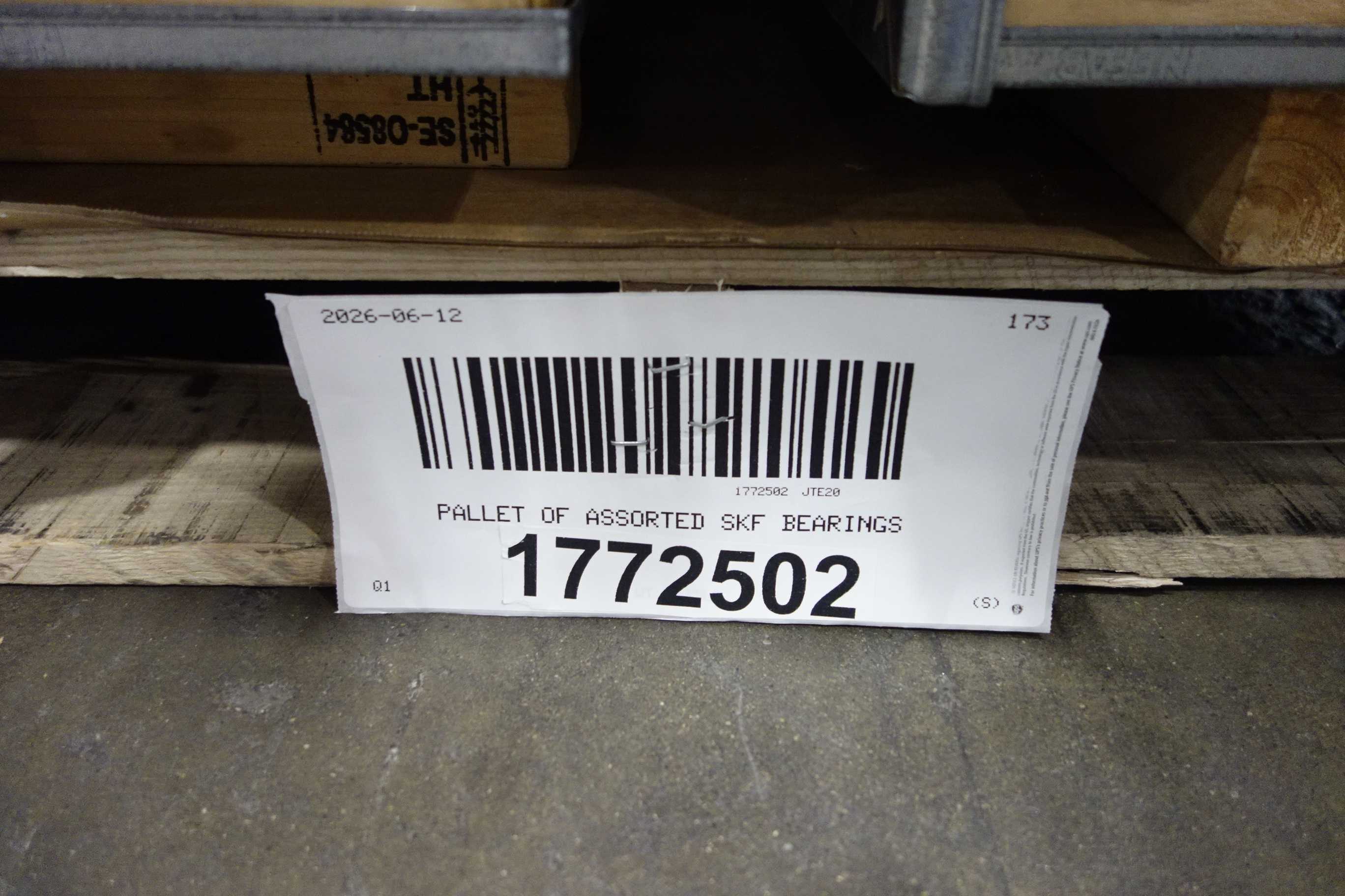 SKU 1772502 - PALLET OF ASSORTED SKF BEARINGS - BEARINGS