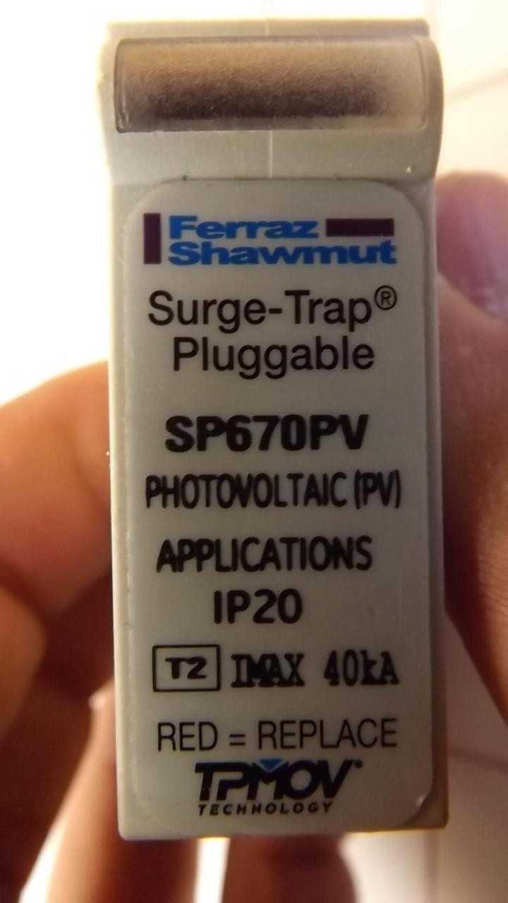 LOT OF 10 FERRAZ SHAWMUT SP670PV SURGE-TRAP PLUGGABLE SURGE PROTECTIVE DEVICE T31980 - SURGE SUPPRESSOR
