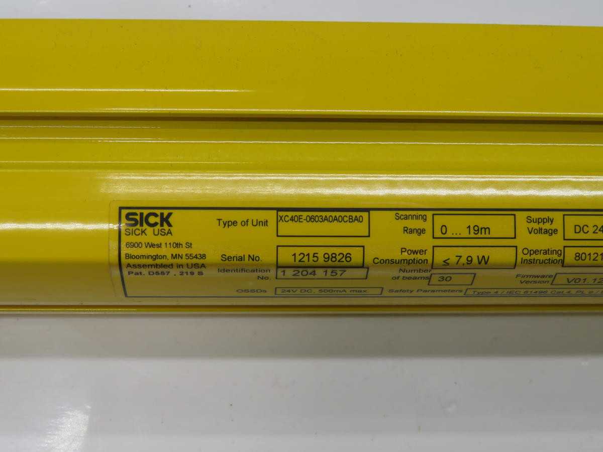 SICK 1 204 157 LIGHT CURTAIN T228159 - SENSORS