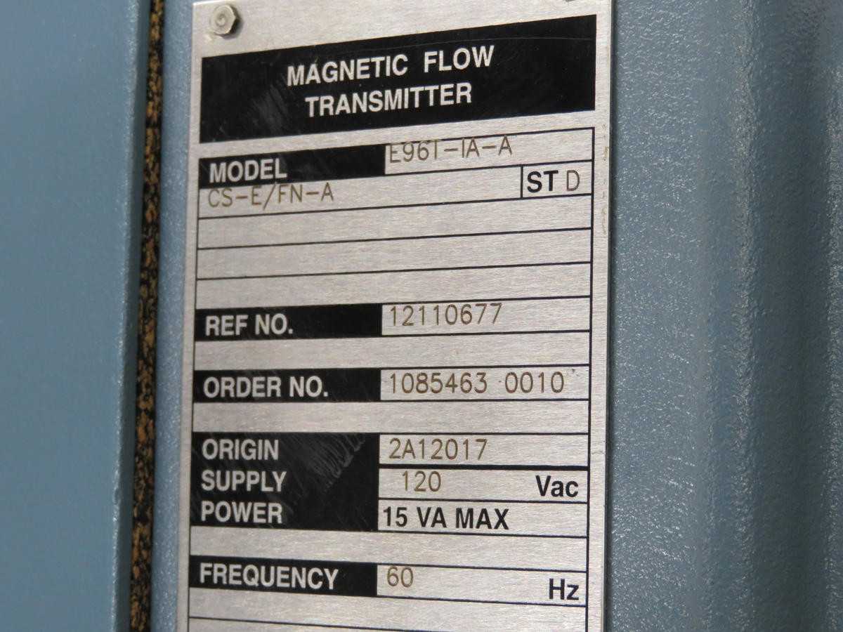 FOXBORO E961-1A-A MAGNETIC FLOW TRANSMITTER T214846 - FLOW TRANSMITTER