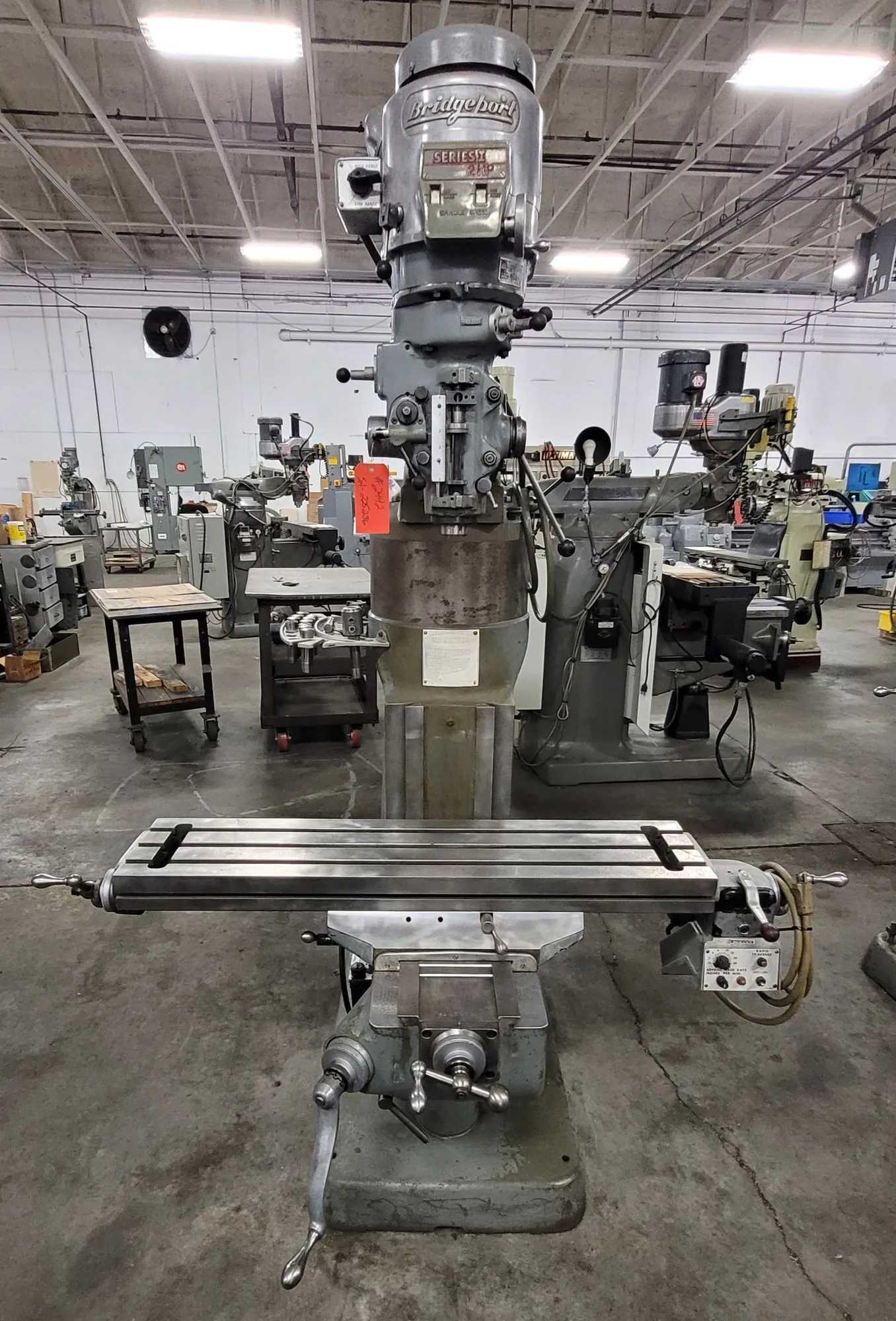 BRIDGEPORT SERIES 1 VERTICAL MILL, 2 HP, 9" X 42" TABLE, R8, POWER FEED - VERTICAL MILLING MACHINES