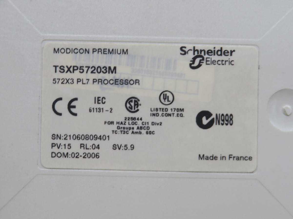 SCHNEIDER TSXP57203M PROCESSOR MODULE T241111 - PLC MODULES
