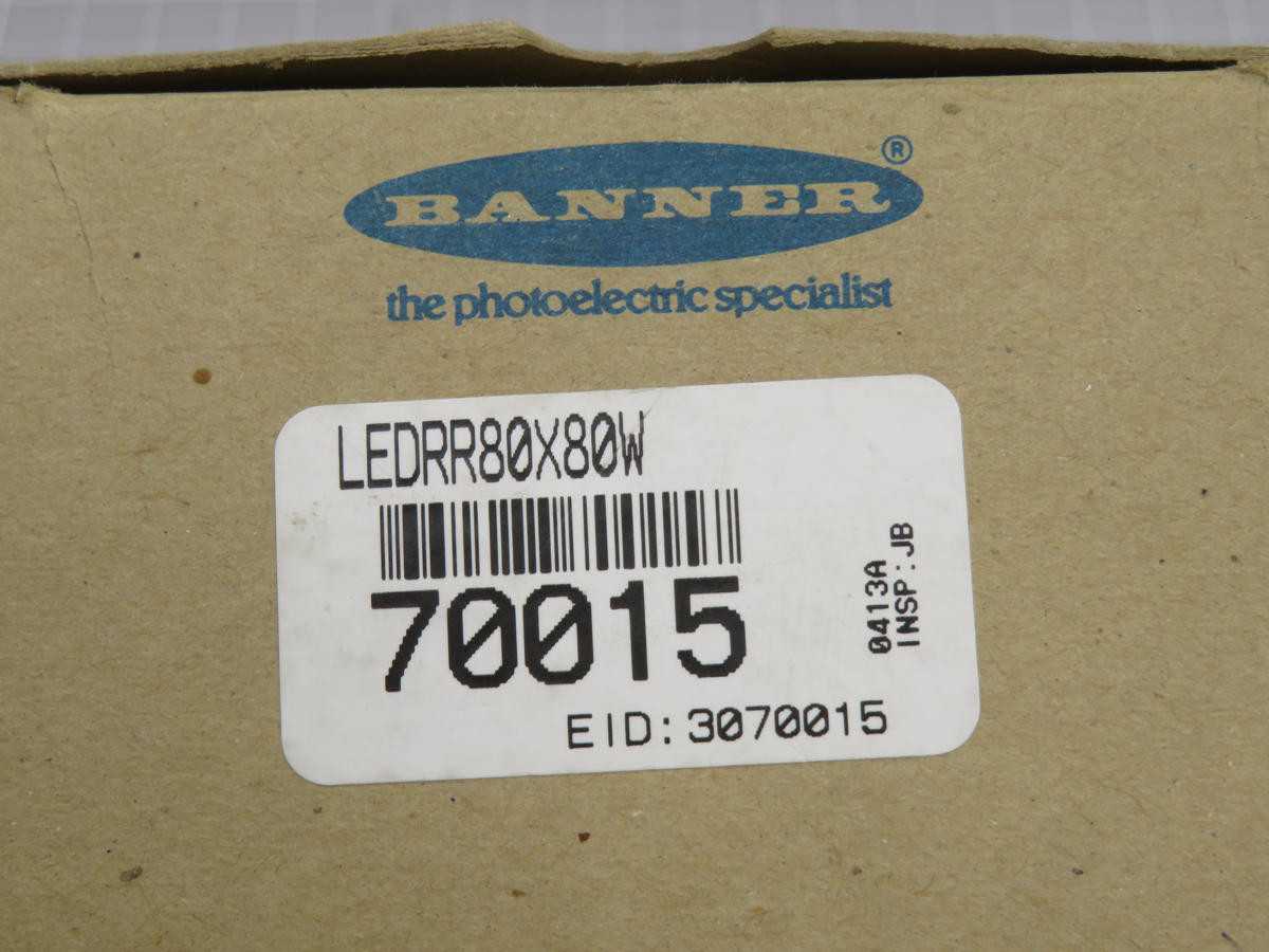 BANNER LEDRR80X80W 80 X 80 MM RING LIGHT; VISIBILE RED LED 24V DC ; 9 M (30 FT) T203996 - LIGHTING
