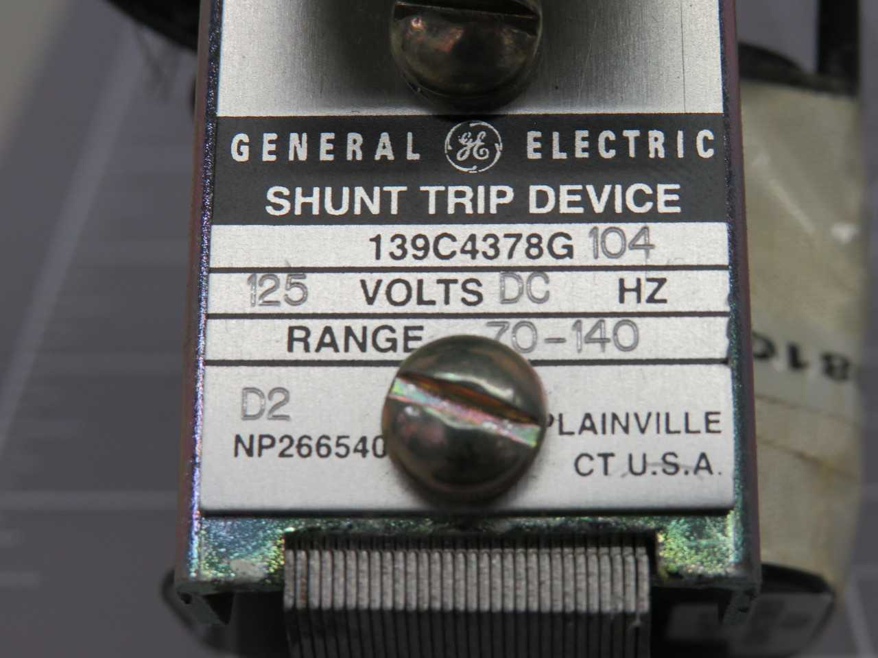 GE 139C4378G104 SHUNT TRIP DEVICE T161527 - CIRCUIT BREAKERS