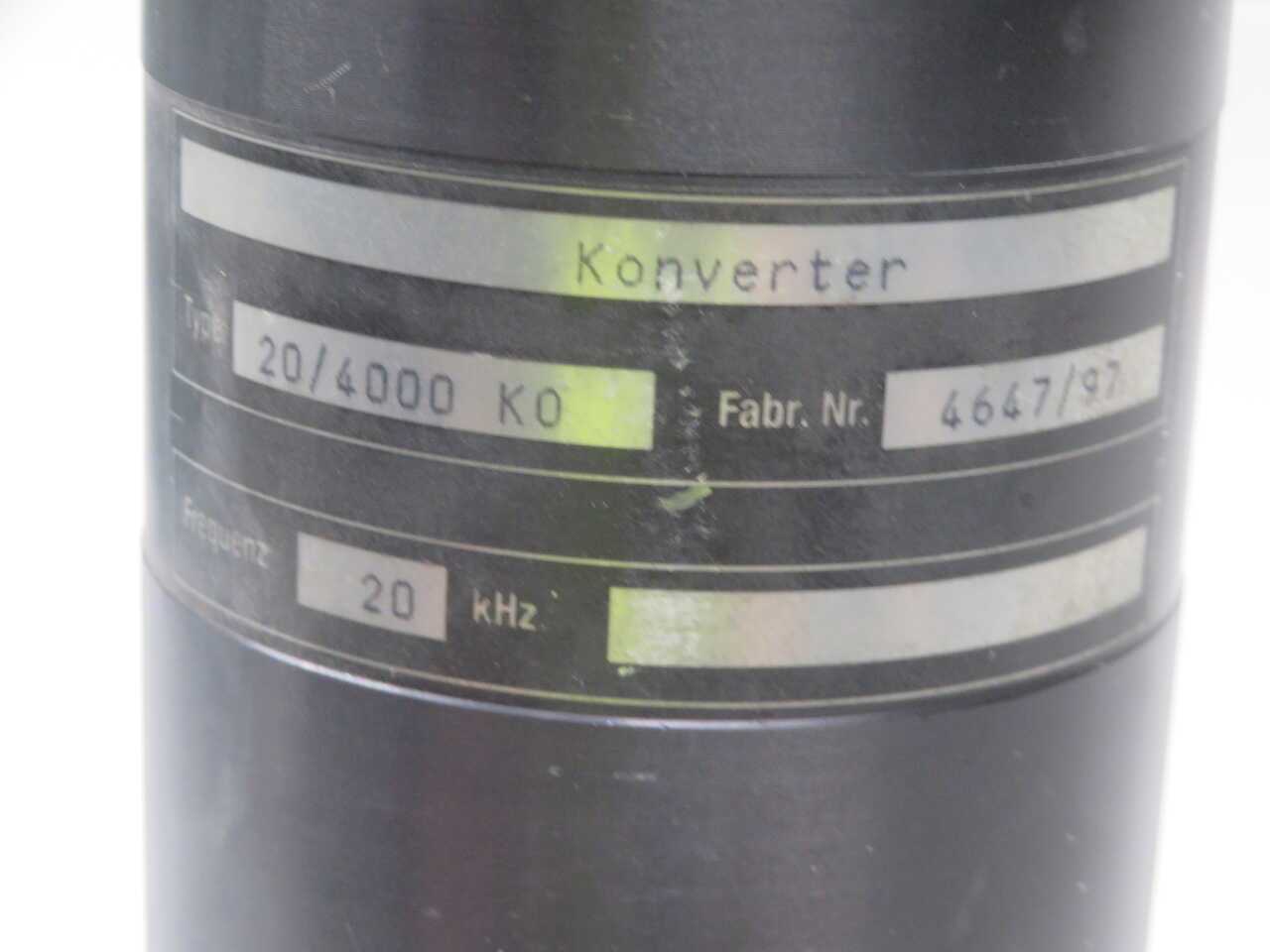 HERRMANN 20/4000 K0 HIGH-POWER ULTRASONIC CONVERTER - WELDING EQUIPMENT