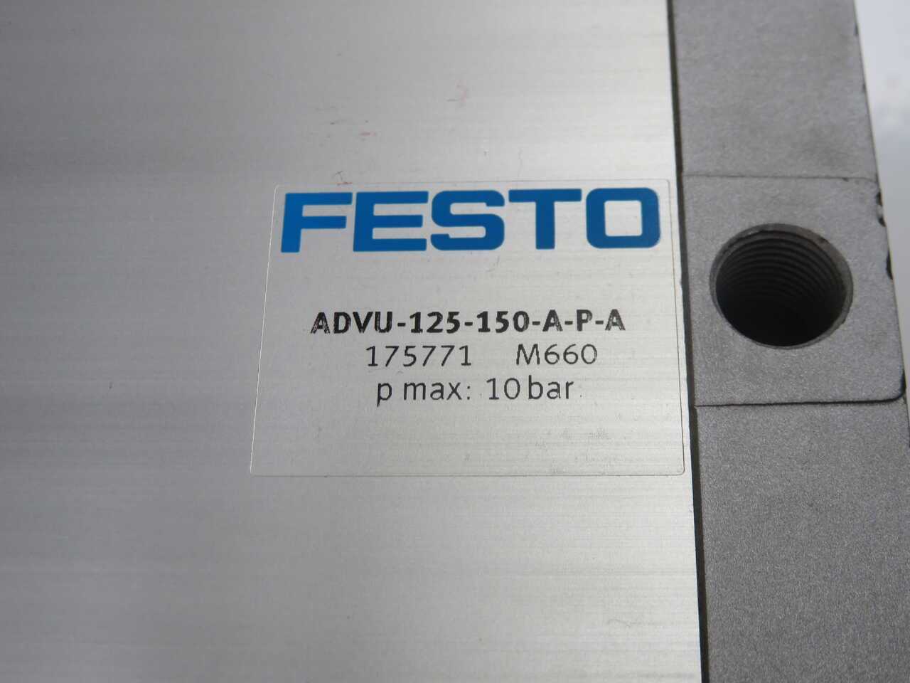FESTO ADVU-125-150-A-P-A 175771 PNEUMATIC COMPACT CYLINDER T270728 - ACTUATOR