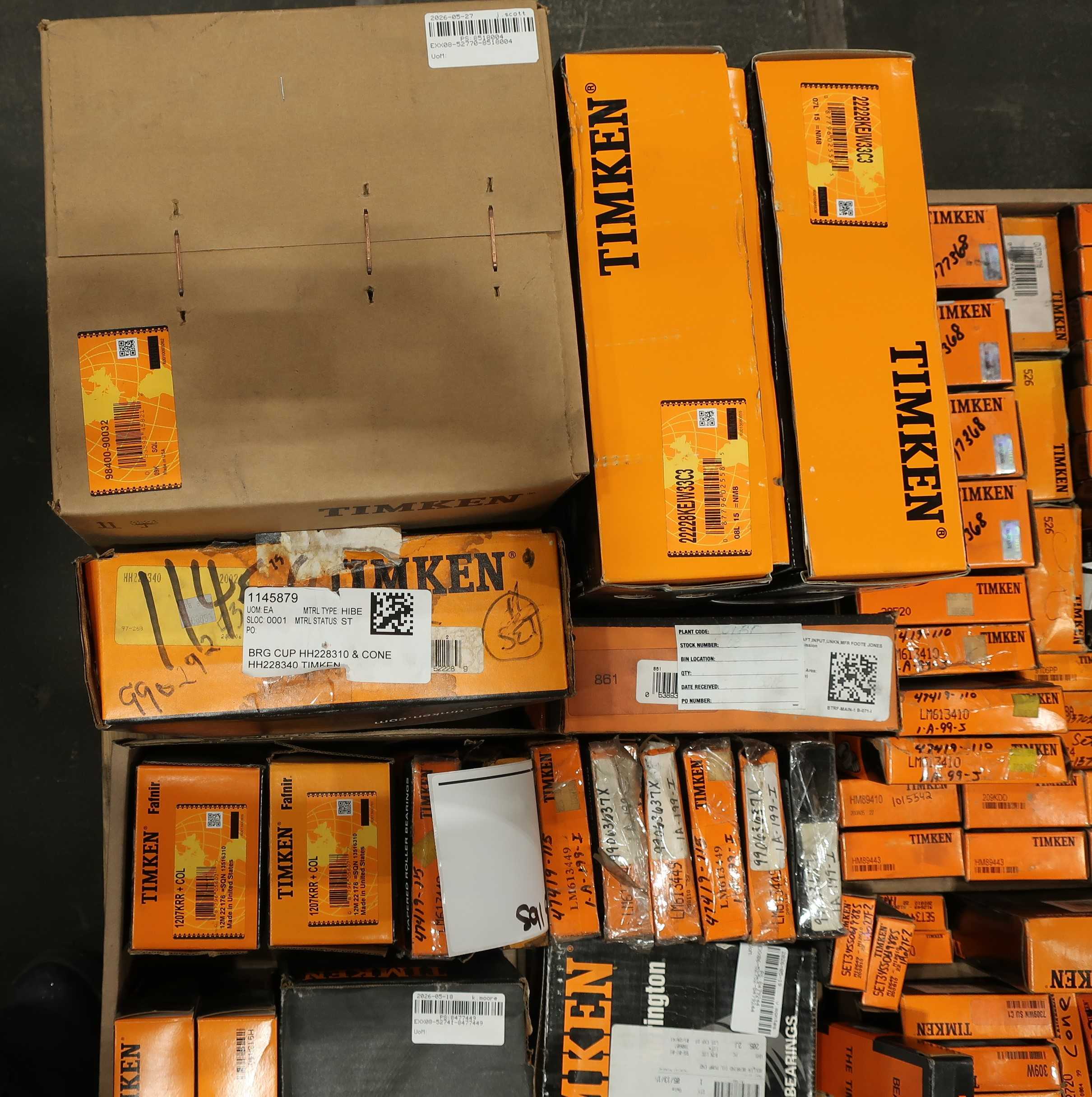 SKU 1772274 - PALLET OF ASSORTED TIMKEN BEARINGS - BEARINGS