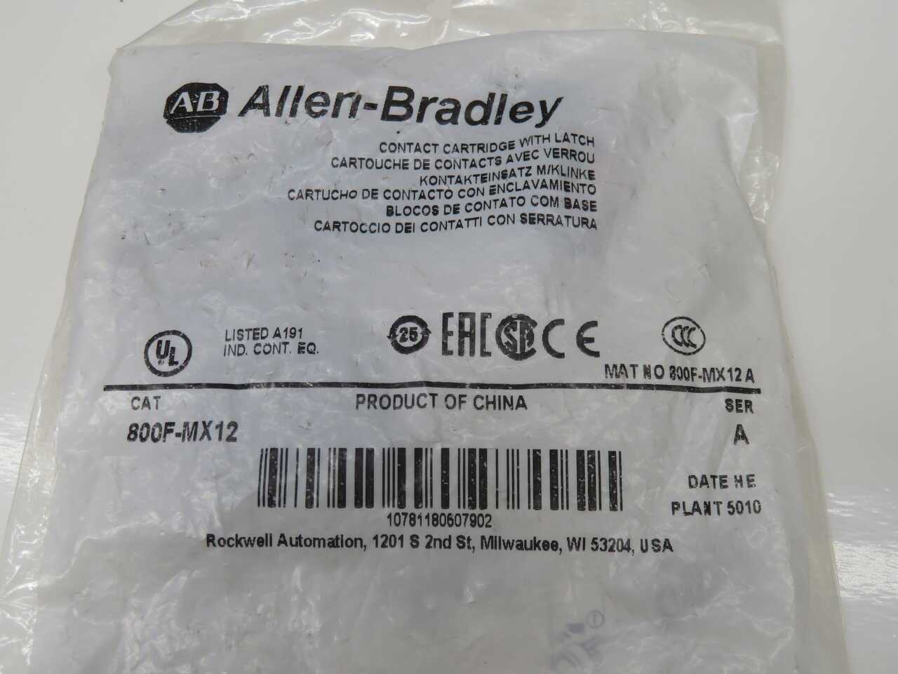 LOT OF 20 ALLEN BRADLEY 800F-MX12 CONTACT BLOCKS T271140 - TERMINAL BLOCKS