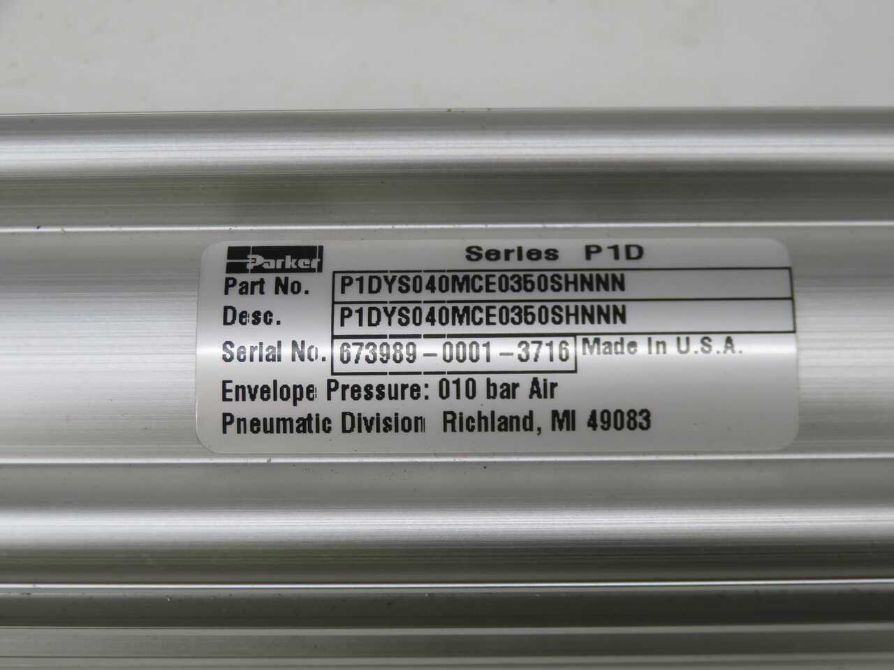 Parker P1DYS040MCE0350SHNNN Hydraulic Cylinder T270288 - PNEUMATIC CYLINDER