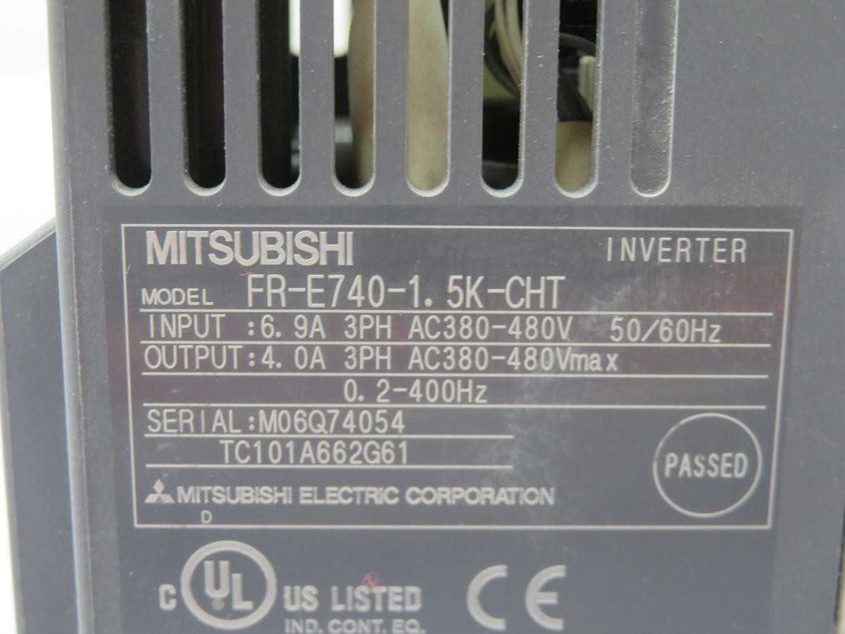 MITSUBISHI FR-E740-1.5K-CHT INVERTER T220759 - AC VFD DRIVES