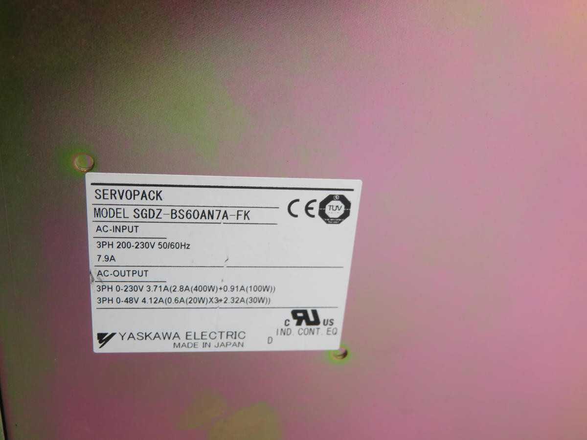 YASKAWA SGDZ-BS60AN7A-FK SERVO DRIVER T216461 - SERVO