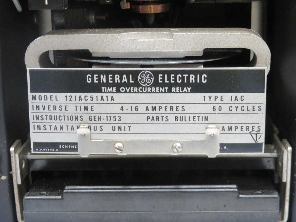 GE 12IAC51A1A TIME OVERCURRENT RELAY T201380 - ELECTRICAL COMPONENTS
