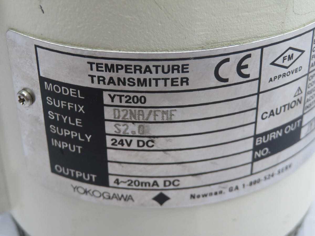 YOKOGAWA YT200 TEMPERATURE TRANSMITTERS T213177 - TEMPERATURE TRANSMITTER