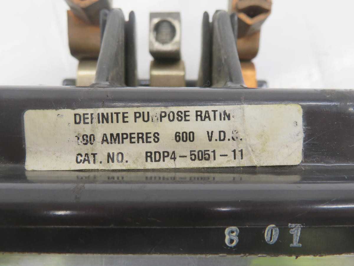 WARD LEONARD RDP4-5051-11 DEFINITE PURPOSE CONTACTOR T216447 - CONTACTORS