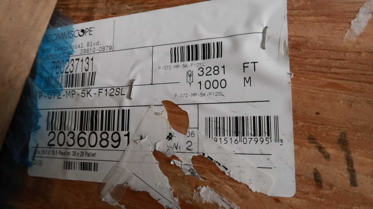 CommScope PX02390-PC Fiber Optic Cable 72 Fiber Multi Mode OM4 T147672 - FIBER OPTIC CABLE