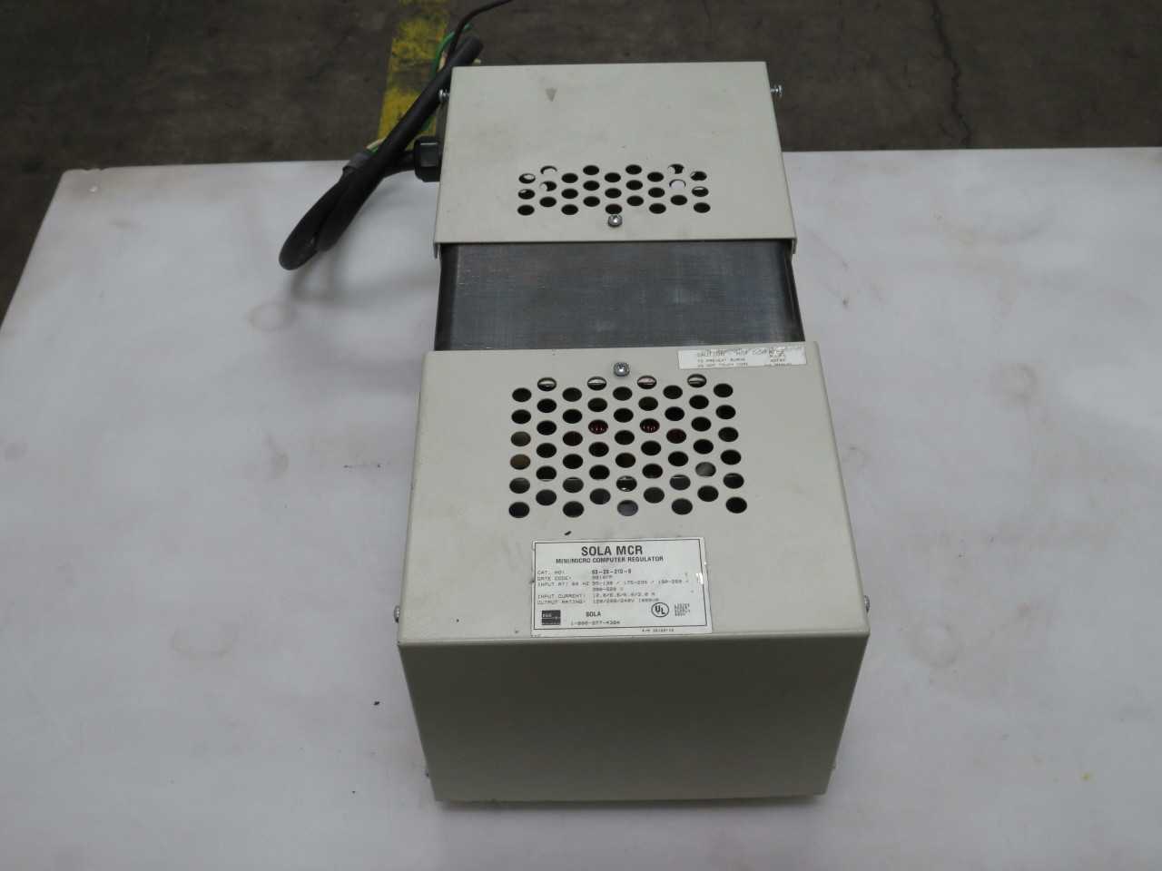 SOLA MCR 63-23-210-8 MINI MICRO COMPUTER REGULATOR T184747 - MACHINING ACCESSORIES & TOOLING