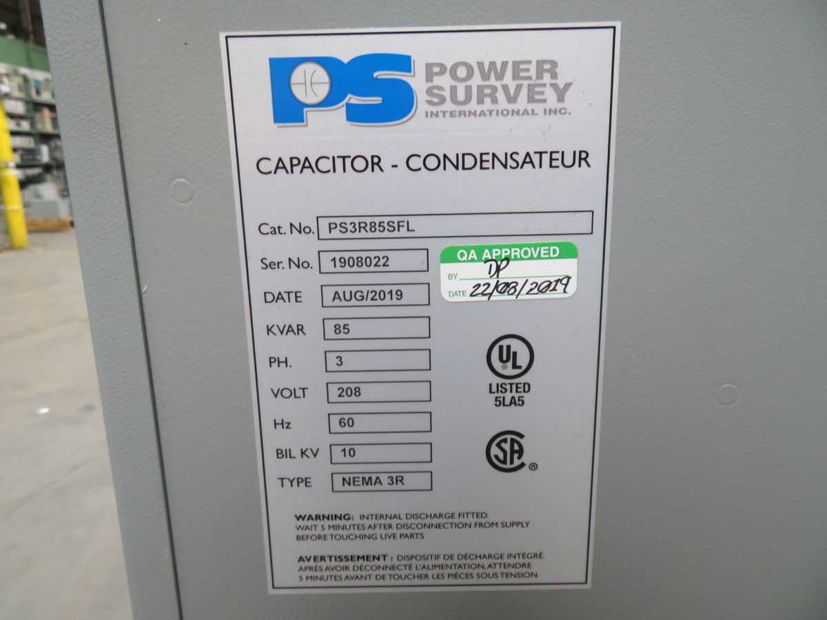 POWER SURVEY PS3R85SFL CAPACITOR T247464 - POWER SUPPLIES