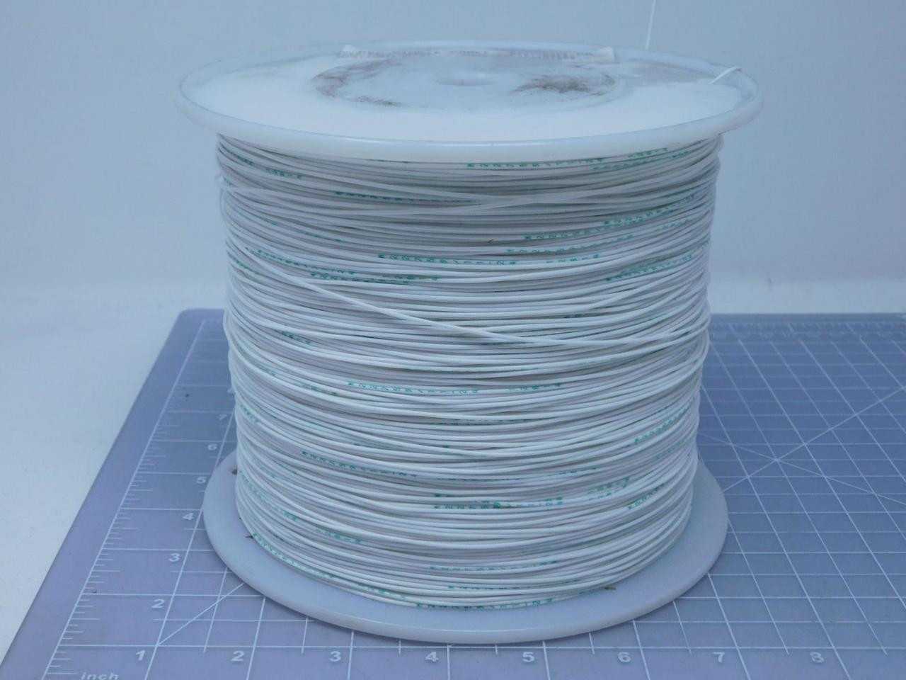 LOT OF 3200 FT SONIC WIRE SALES M22759/11-24-9 WHITE HOOK UP WIRE 24 AWG 600 V T131812 - ELECTRICAL WIRE