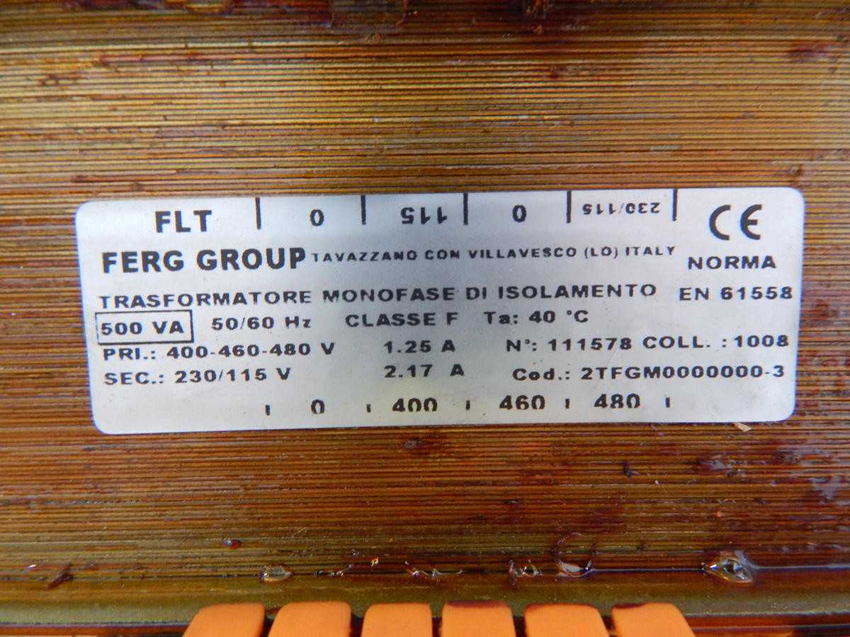 FREG GROUP EN61558 TRANSFORMER 500 VA M3944 - POWER TRANSFORMERS